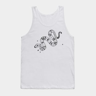 Cosmic Snake Black Tank Top